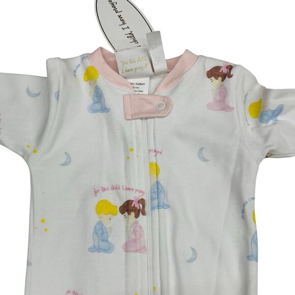 NWT Lullaby Set 12M For This Child I Have Prayed Footie - Picture 2 of 3